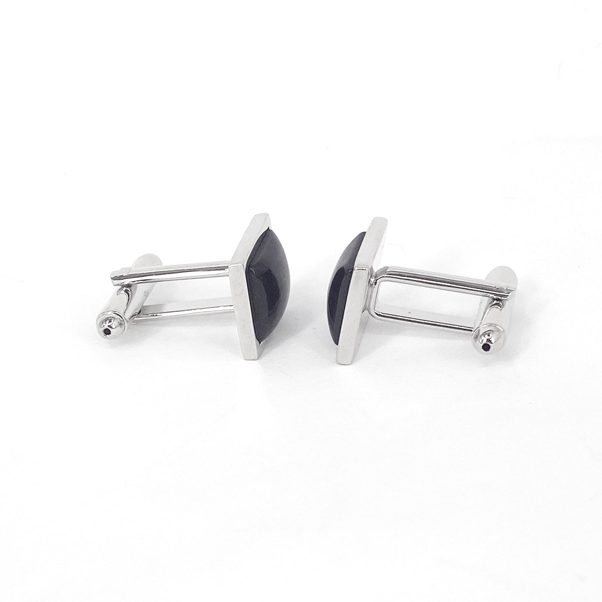 Black Fiber Glass (Small) Square Cufflinks (Online Exclusive)