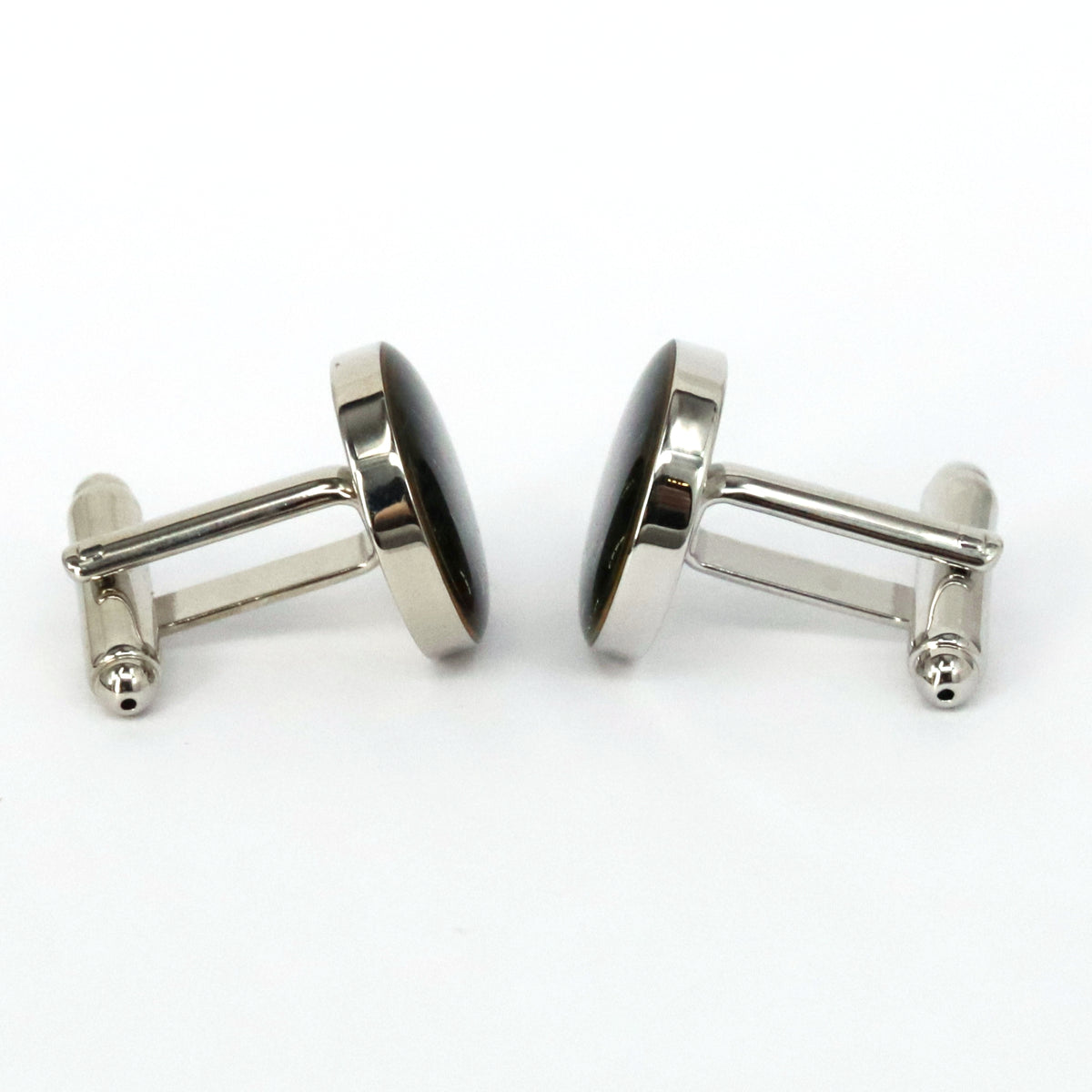 Round Carbon Fibre Cufflinks Marzthomson Cufflinks (Online Exclusive)