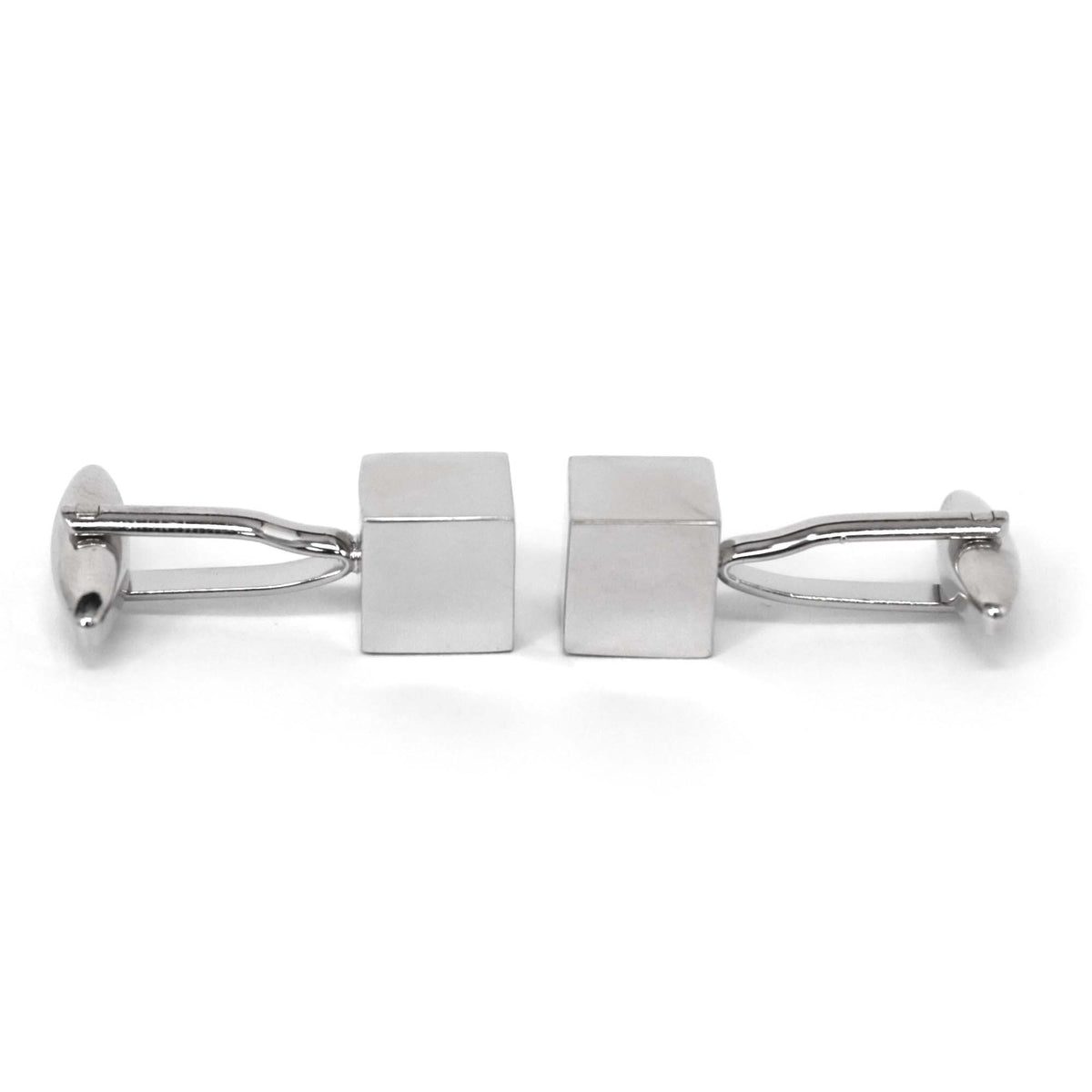 Silver square cube Cufflink