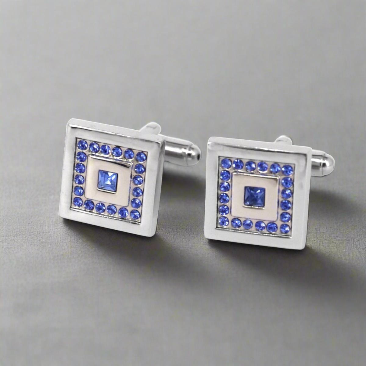 Square Crystal Cufflinks