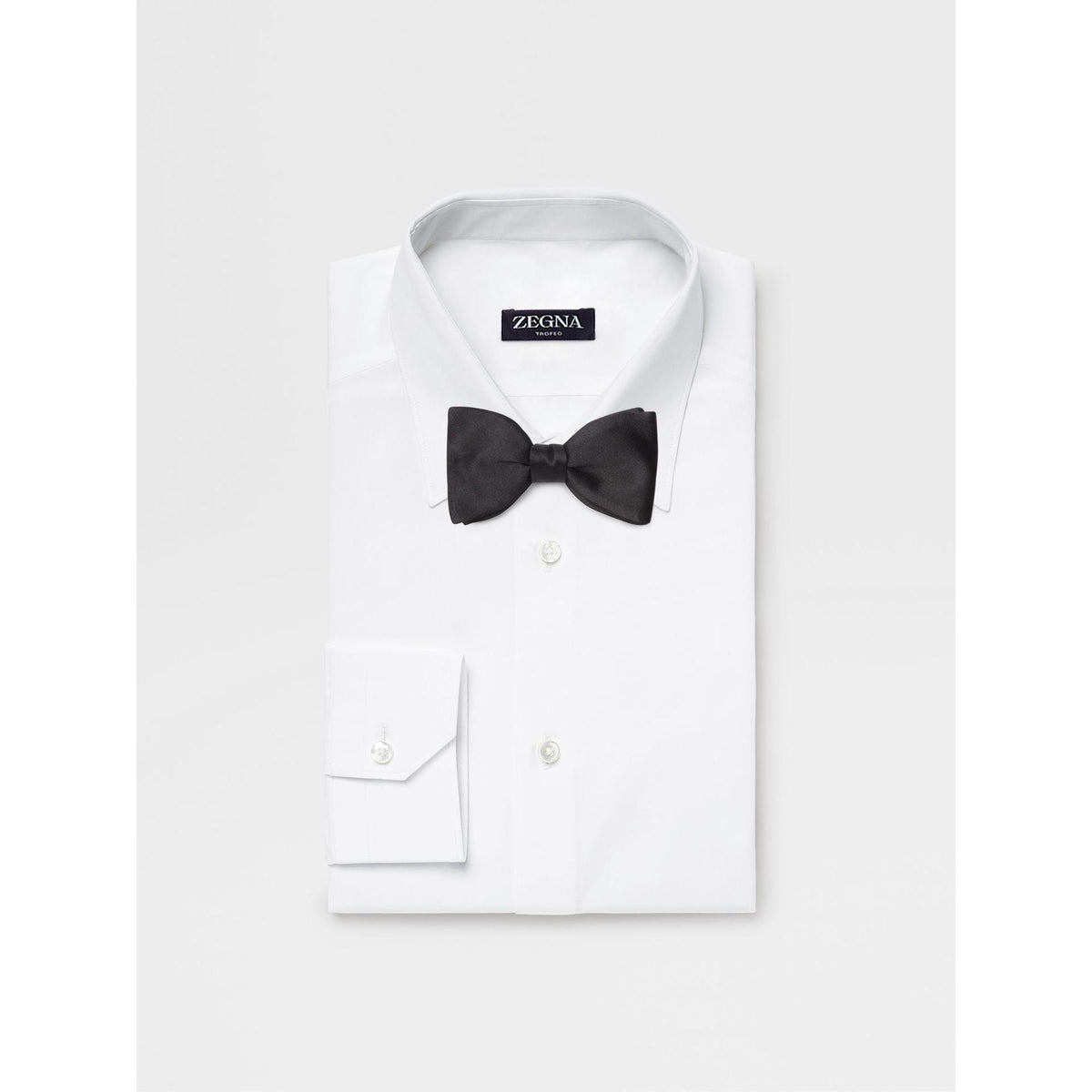 ZEGNA Silk Self Black Bow Ties