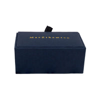 D-shape fiber glass Cufflink in black and white (Online Exclusive)