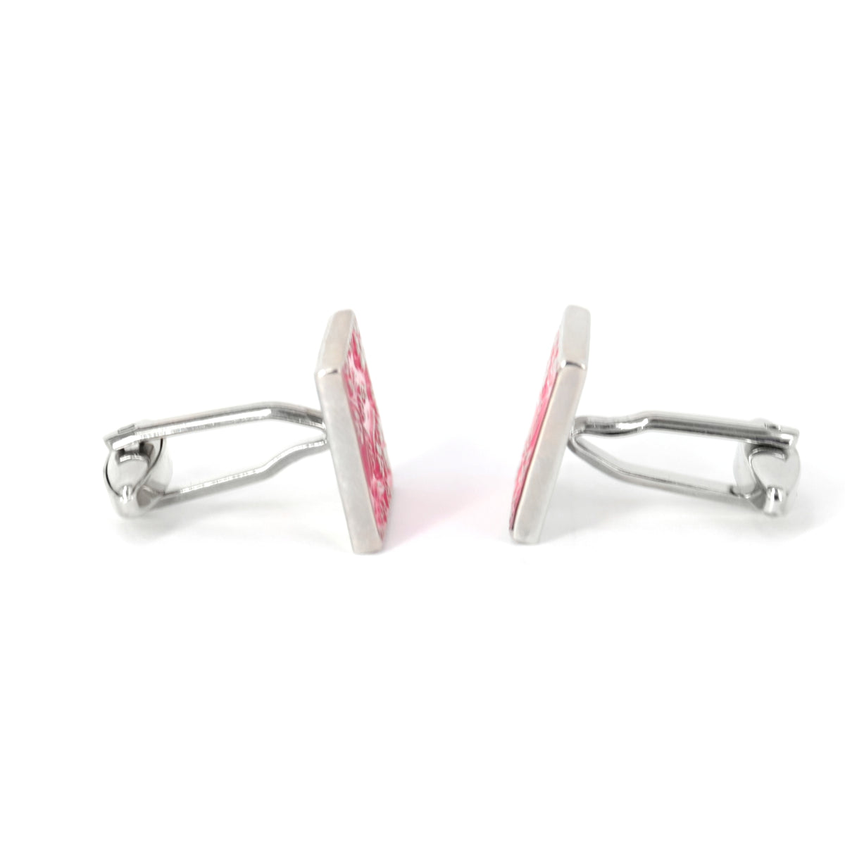 MarzthomsonRectangle Florist Design - Pink cufflinks (Online Exclusive)