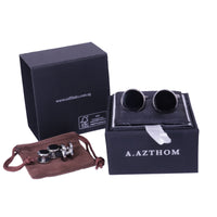 Men's Tuxedo Cufflinks and Studs - Mother of Pearl with Silver