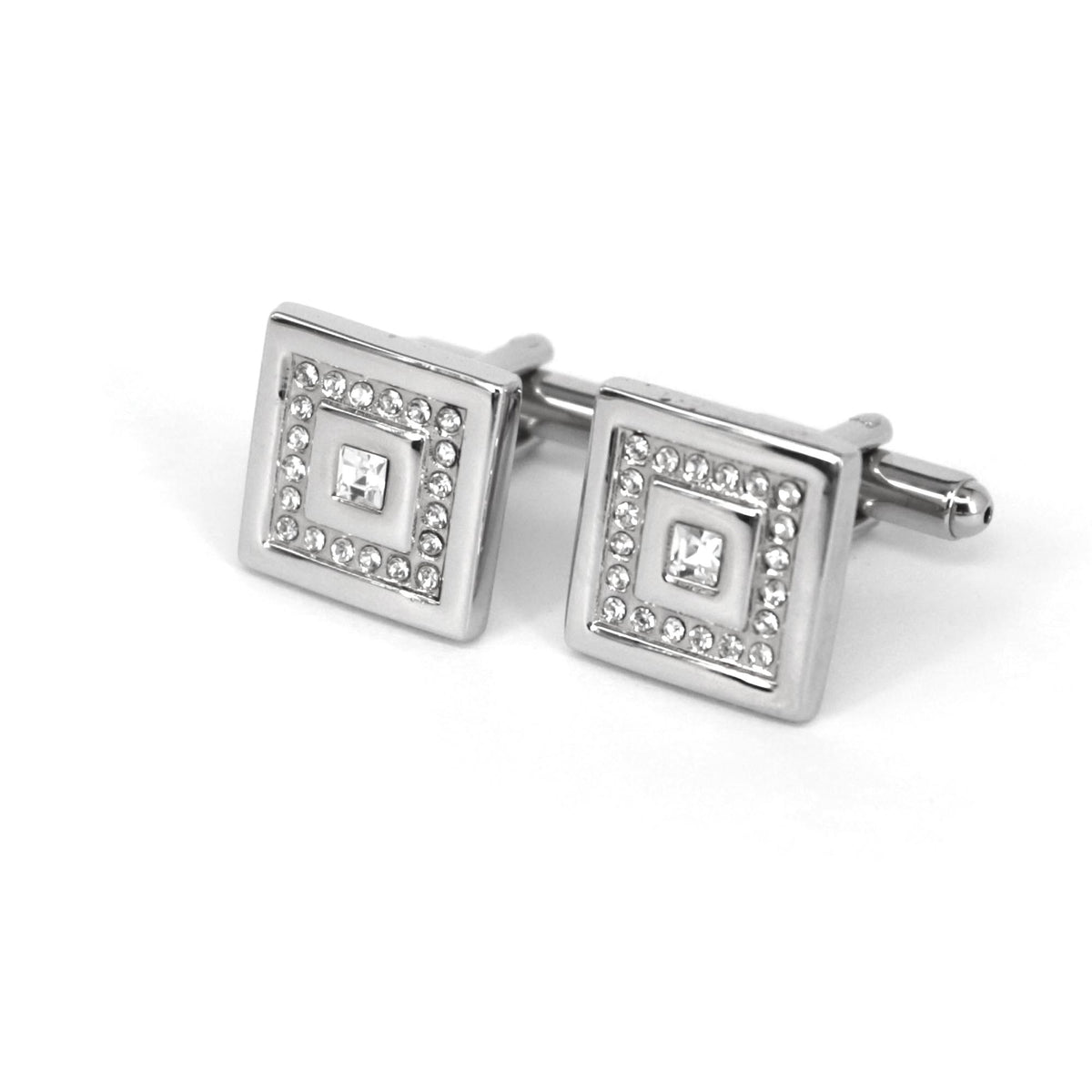 Square Crystal Cufflinks