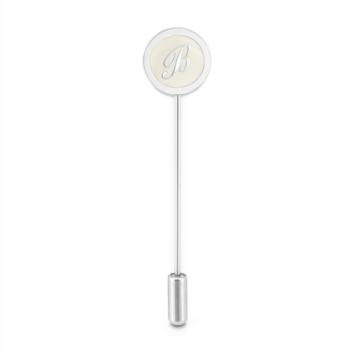 Lapel with Clip-on White Silver Button Covers-Cufflinks.com.sg