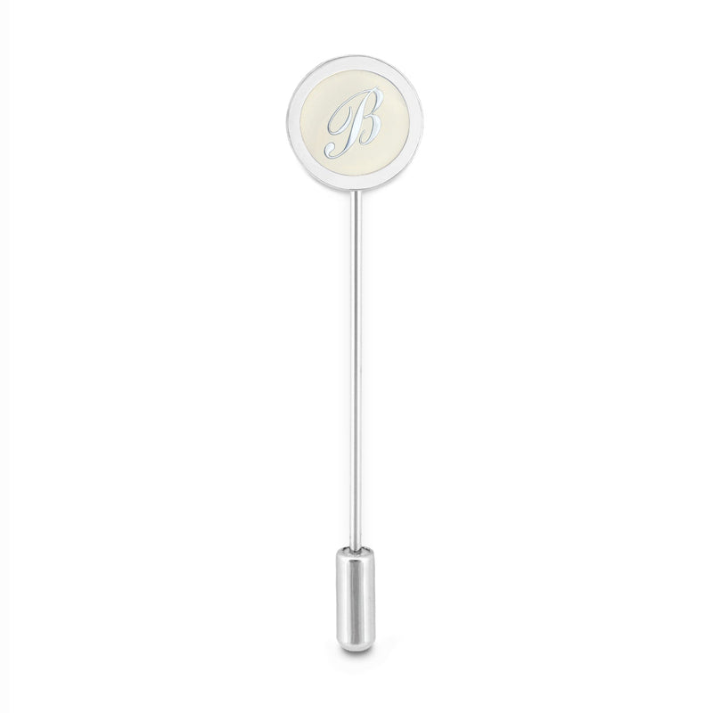 Lapel with Clip-on White Silver Button Covers-Cufflinks.com.sg