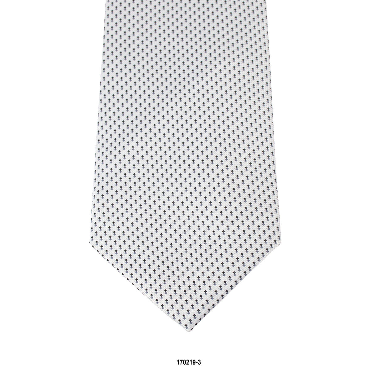 MarZthomson 8cm Double Diamond detail Tie in White M-Cufflinks.com.sg | Neckties.com.sg