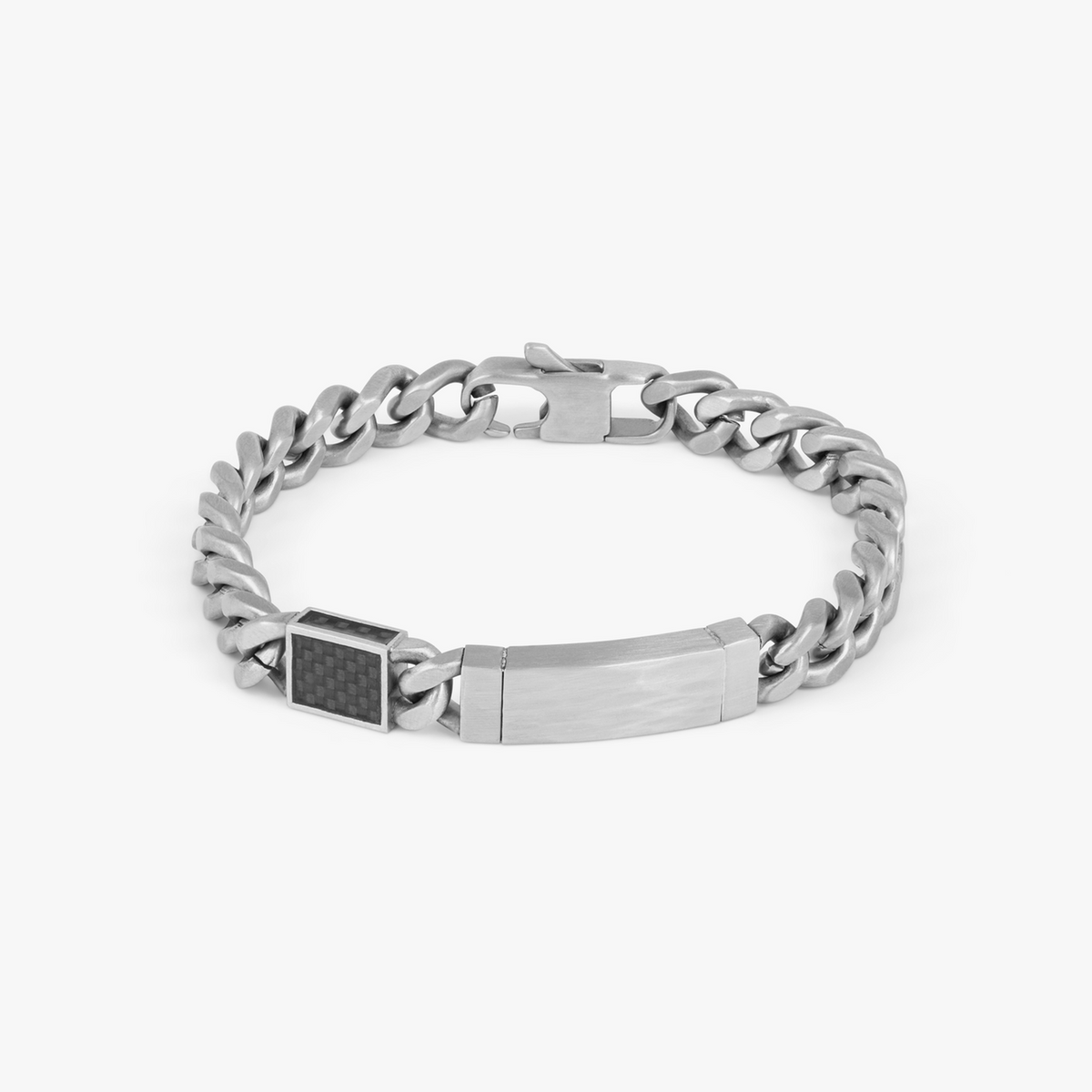 Meccanico Bracelet with Black Carbon Fibre in Stainless Steel-Bracelets-Tateossian-Cufflinks.com.sg