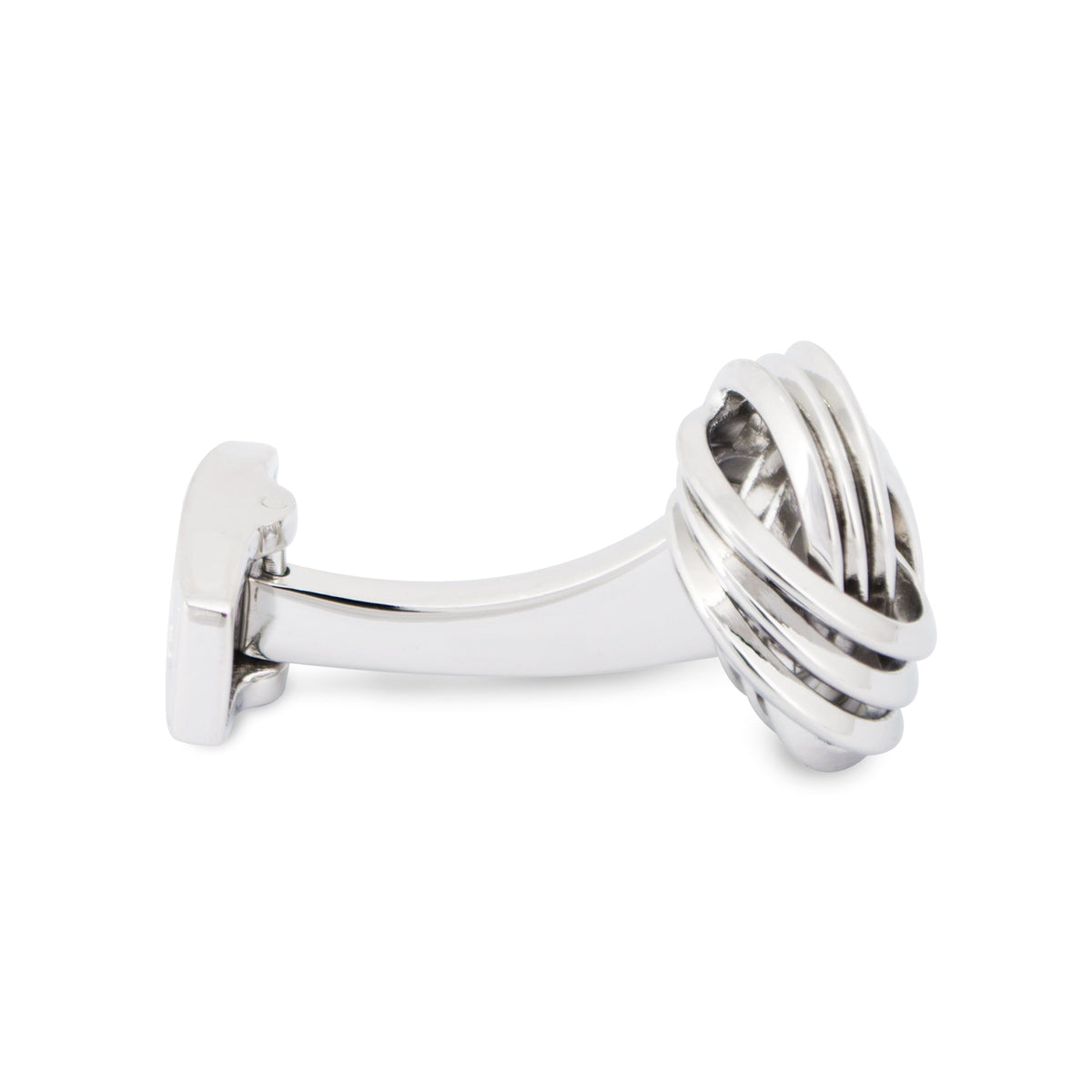 Wire Knot Rhodium-plated Cufflinks-Cufflinks.com.sg